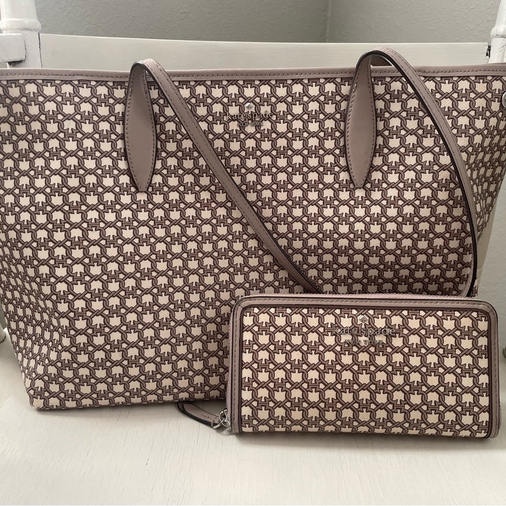 Kate Spade Link Tote + Wallet Set